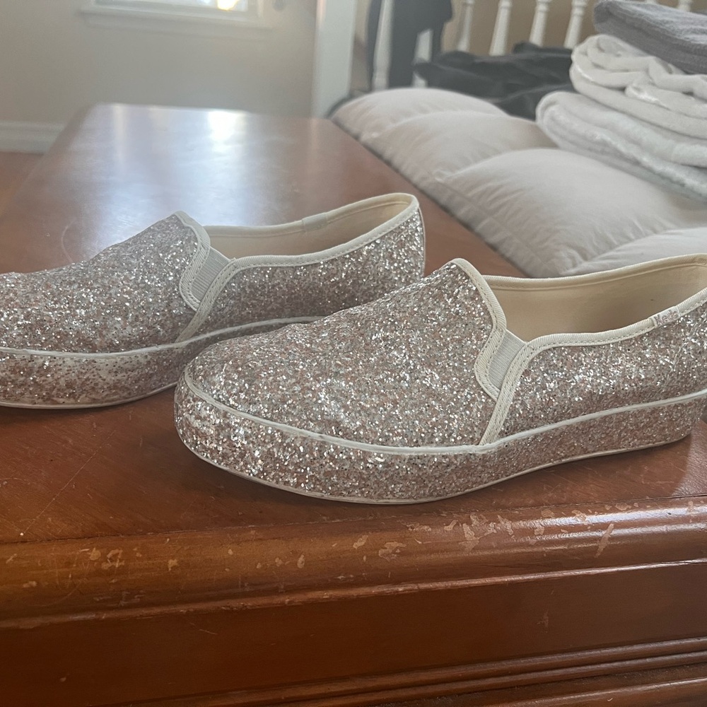 Kate Spade Keds Sparkling Glitter Slip-On Sneakers